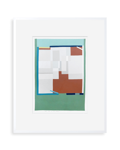 simply framed metal gallery frame bright white with art by kristin texeira
