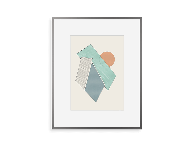 simply framed metal gallery frame graphite with art by hamish robertson