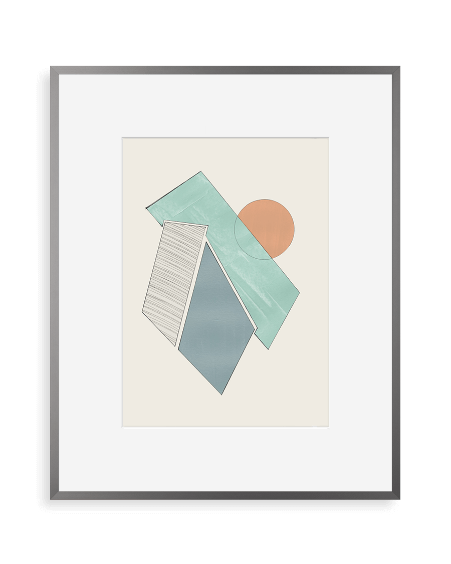 simply framed metal gallery frame graphite with art by hamish robertson