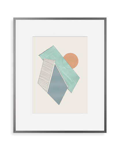 simply framed metal gallery frame graphite with art by hamish robertson