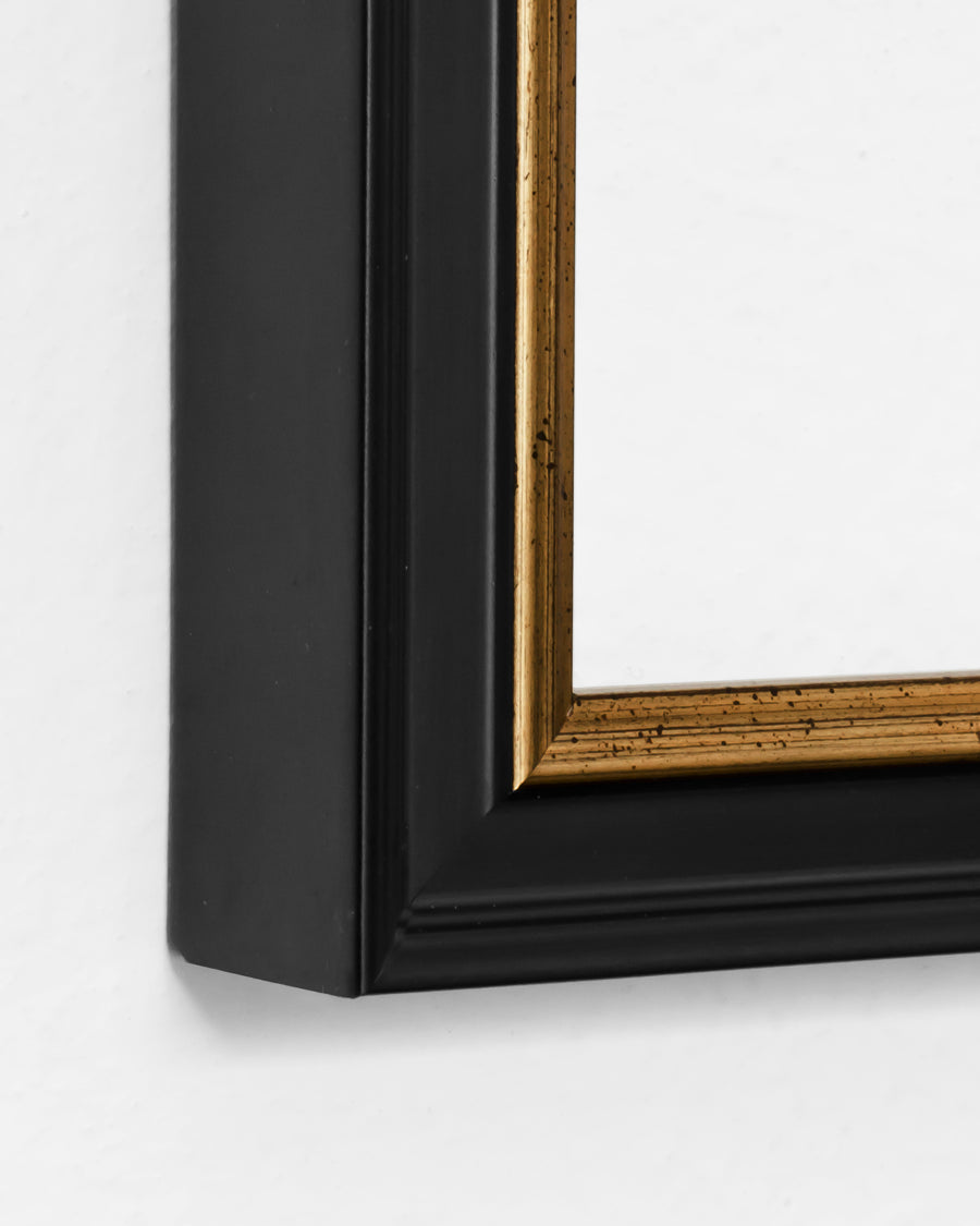 Personalized Black Paper Picture Frames w/Gold Border