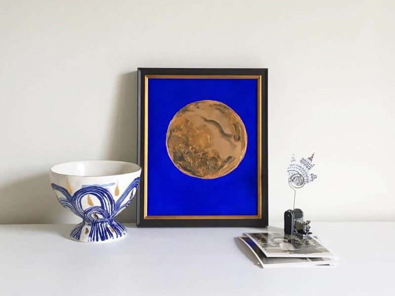 Simply Framed Certificate Frame Black Gold Frame featuring artwork by the Yellow Desk in an interior