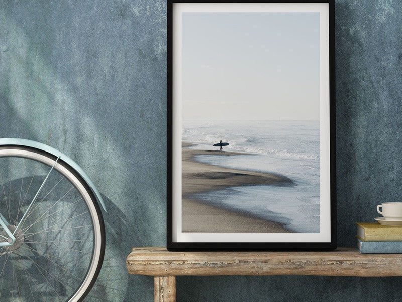 Simply Framed Gallery Frame Deep Black featuring artwork by Kate Holstein in a home interior