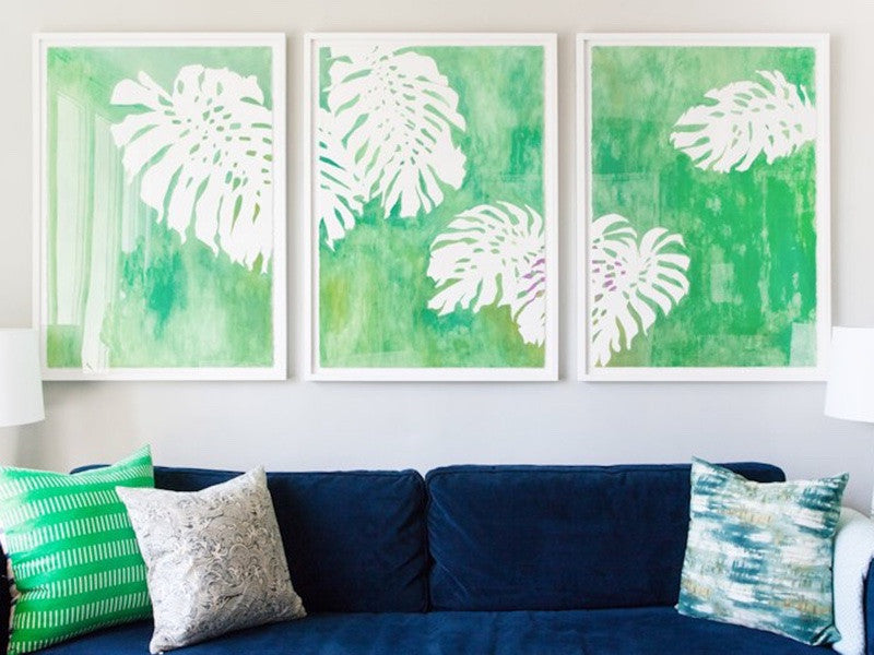 Simply Framed White Gallery Frame featuring artwork by Erika Gragg in the home of Orlando Soria