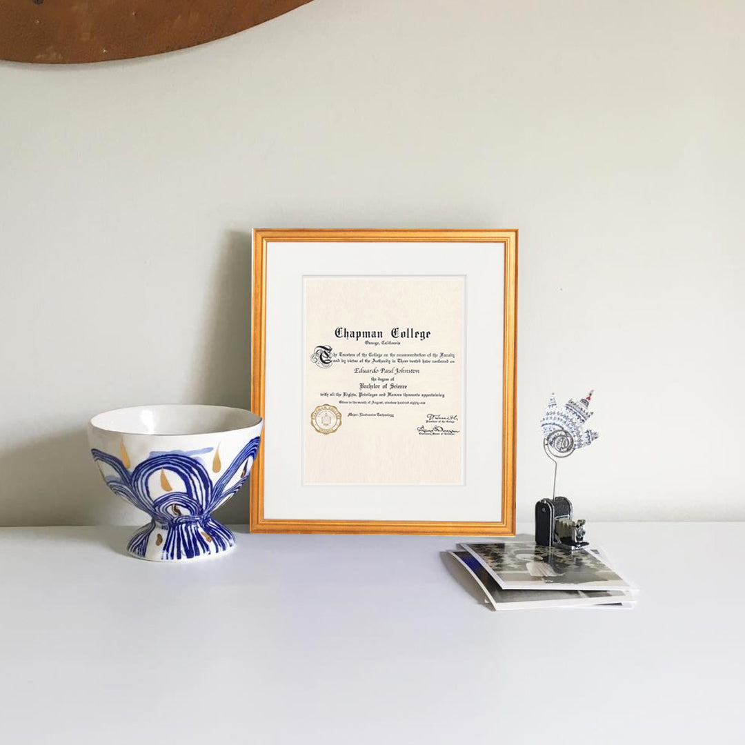 The Framed Certificate