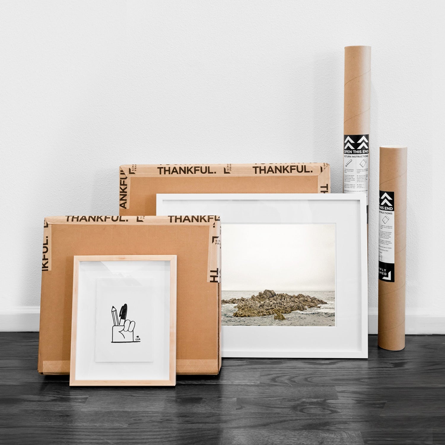 Unfinished Natural Wood Gallery Frames - Ambiance