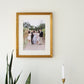 Simply Framed Antique Vintage Silver Frame In Interior with art family photograph by KT Merry