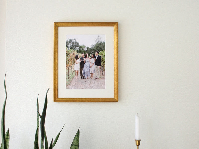 Simply Framed Antique Vintage Silver Frame In Interior with art family photograph by KT Merry