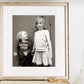Simply Framed Certificate Frame Antique Silver featuring a family photograph in an interior