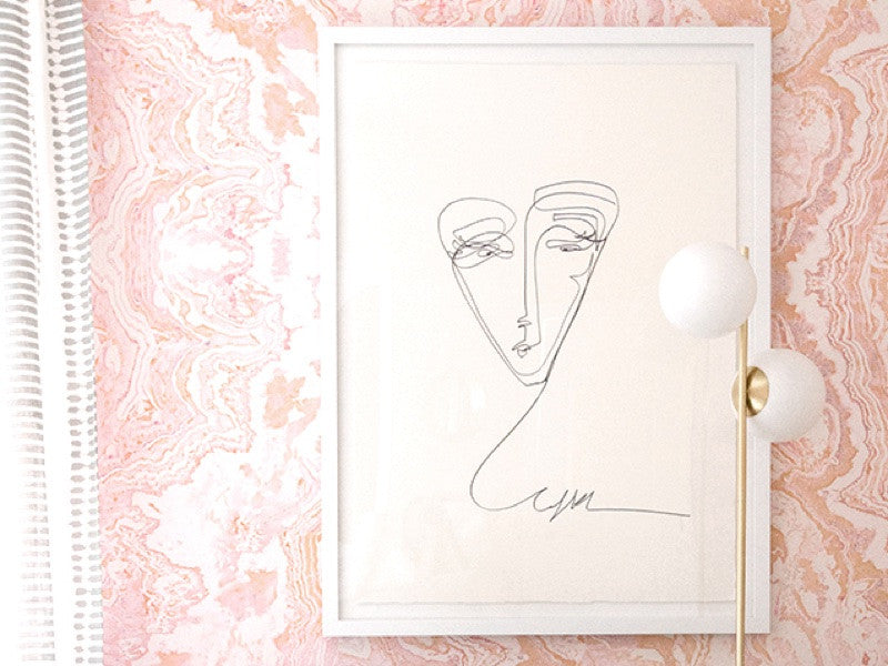 Simply Framed Gallery Frame White Wide featuring artwork by The Cartorialist in a home interior